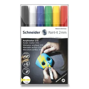 Acrylmarker Schneider Paint-It 310 Set V1, 6 Farben